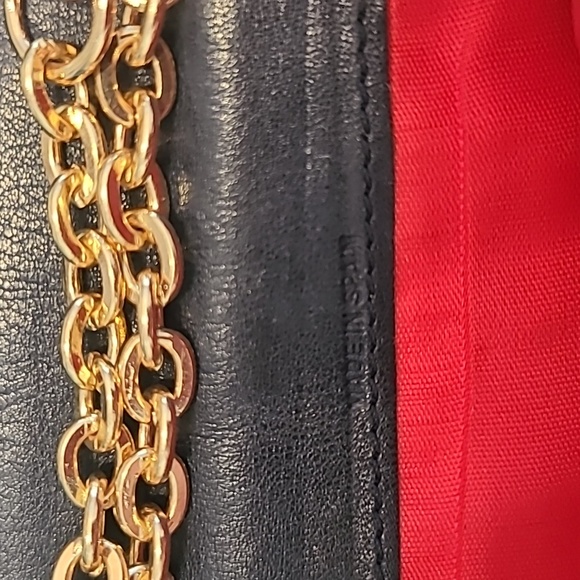 DIOR VINTAGE 90'S FOLIO CD MARK LONG WALLET NAVY LEATHER/RED INTERIOR/GOLD HRDWR - Picture 9 of 17